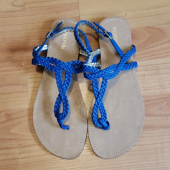 Merona Shoes - NEW Merona blue braided faux leather sandals